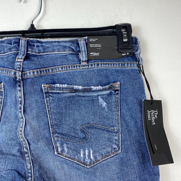 Silver Jeans Women 31X27 Indigo Jeans 8BB44 - Picture 8 of 10